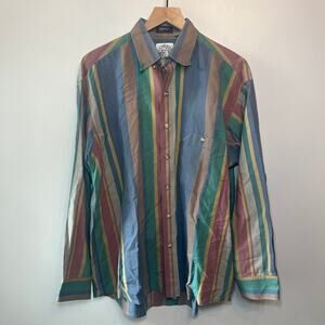 Vintage Gant Salty Dog Men's Long Sleeve Button Striped Dress Shirt Size Large